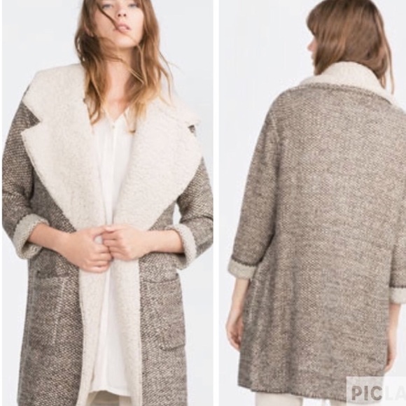 Coats | Zara Knit Wool Sherpa Sweater 